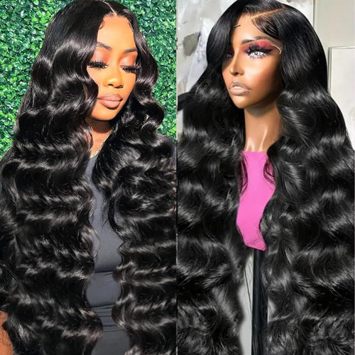 13X6 Lace Front Wigs Human Hair Pre Plucked 220% Density Body Wave Wig for Women HD Lace Frontal Human Hair Wigs Bleached Knots with Baby Hair 26 Inch