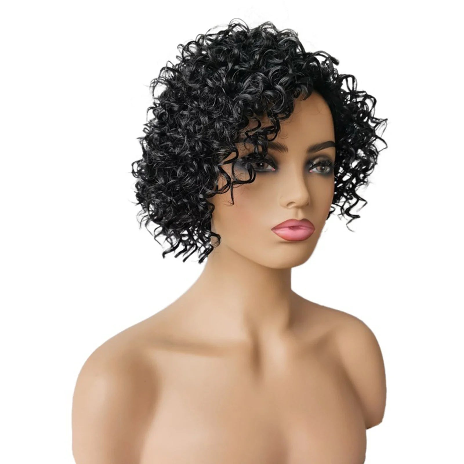 Riforla Human Hair Wigs for Black Women Short Wigs No Lace Front Natural Color Wigs for Women Black