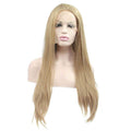 Melody Long Silky Straight Hair Wigs Blonde Synthetic Lace Front Wigs Heat Resistant Fiber Long Hair Wigs Golden Wigs Long Wigs Free Part Cosplay Wigs …