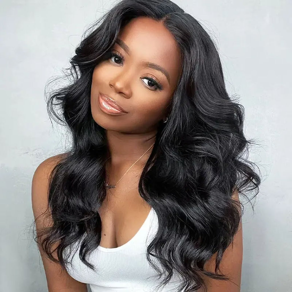 Clearance Womens Wigs under $10 Front Lace Wigs Hair Pre Plucked Wigs Hair Glueless Wigs Human Hair for Black Women Brazilian Wig