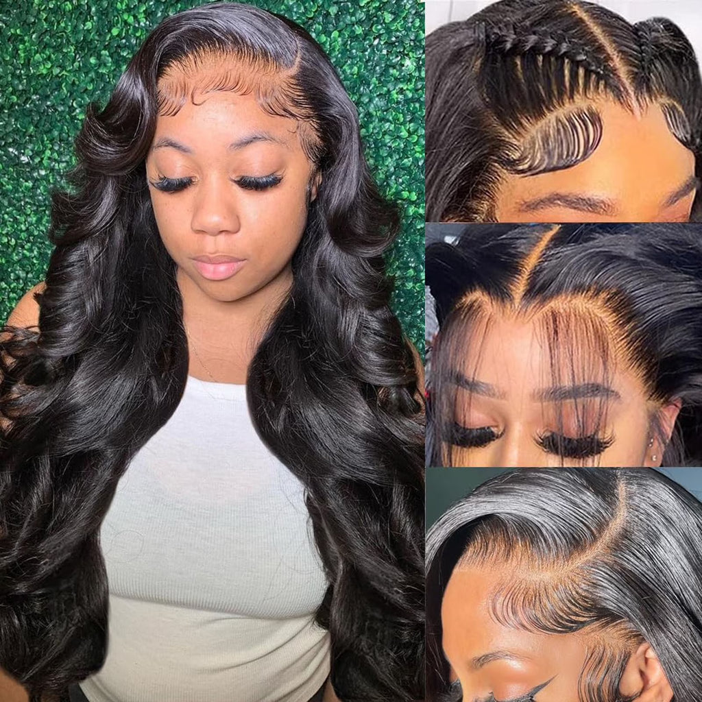 Clearance Womens Wigs under $10 Front Lace Wigs Hair Pre Plucked Wigs Hair Glueless Wigs Human Hair for Black Women Brazilian Wig