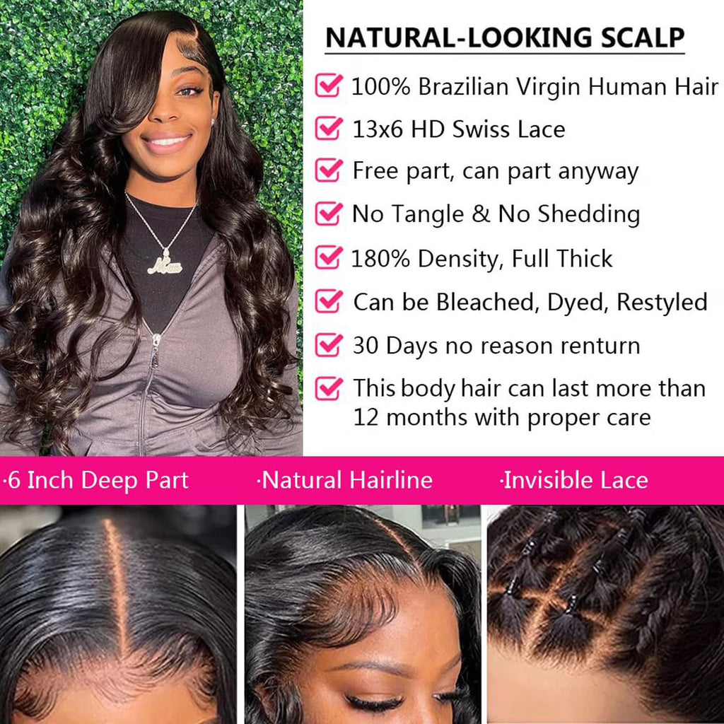 Clearance Womens Wigs under $10 Front Lace Wigs Hair Pre Plucked Wigs Hair Glueless Wigs Human Hair for Black Women Brazilian Wig