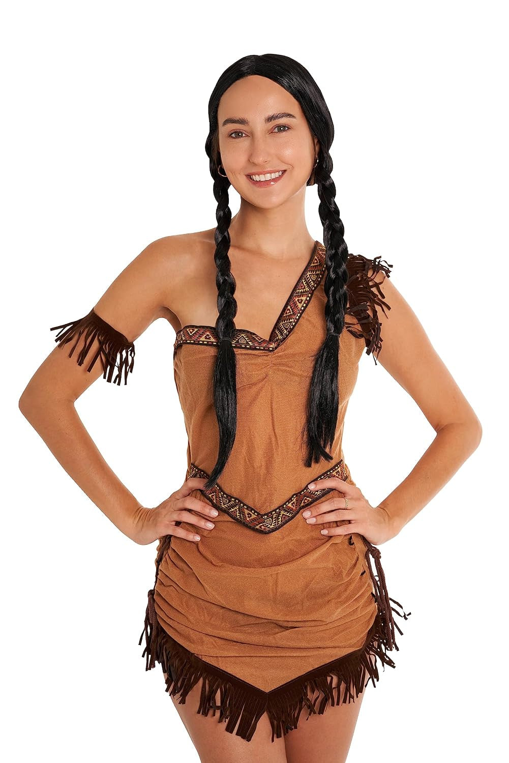 Scary Girl or Indian Girl Wig, Wednesday, Pocahontas, Braided Black Wig, High Fashion Quality Hair Wigs for Women; Braided Wigs; Halloween Costume Wig, Halloween Wigs