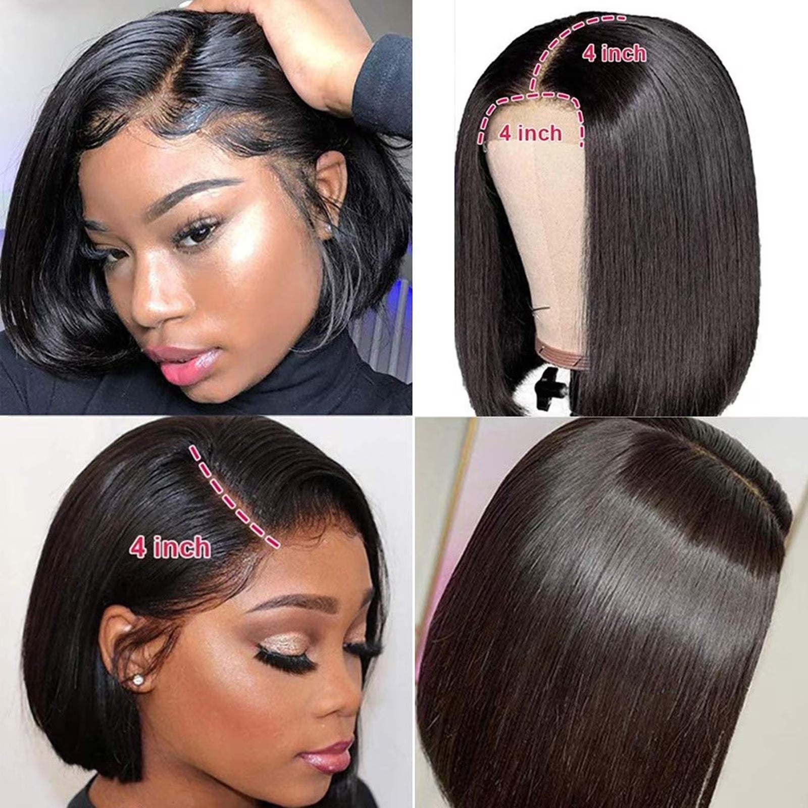 Lace Front Wig Transparent Frontal Glueless HD Human Hair with Baby Pre Plucked Hairline Density Brazilian Wigs for Black Women Hair No More Osier Hair %100 Human Wigs