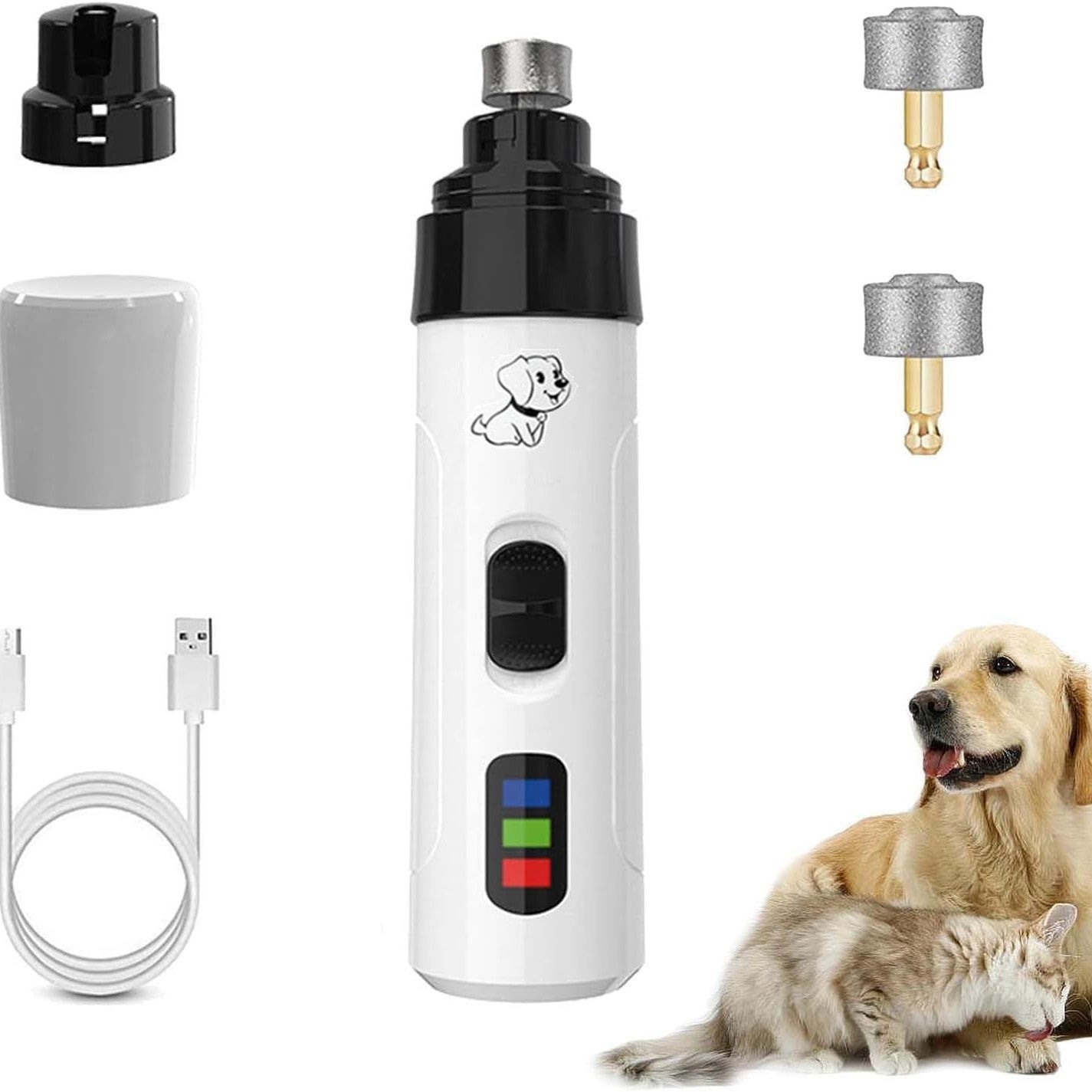 Rechargeable Pet Nail Grinder with LED Light